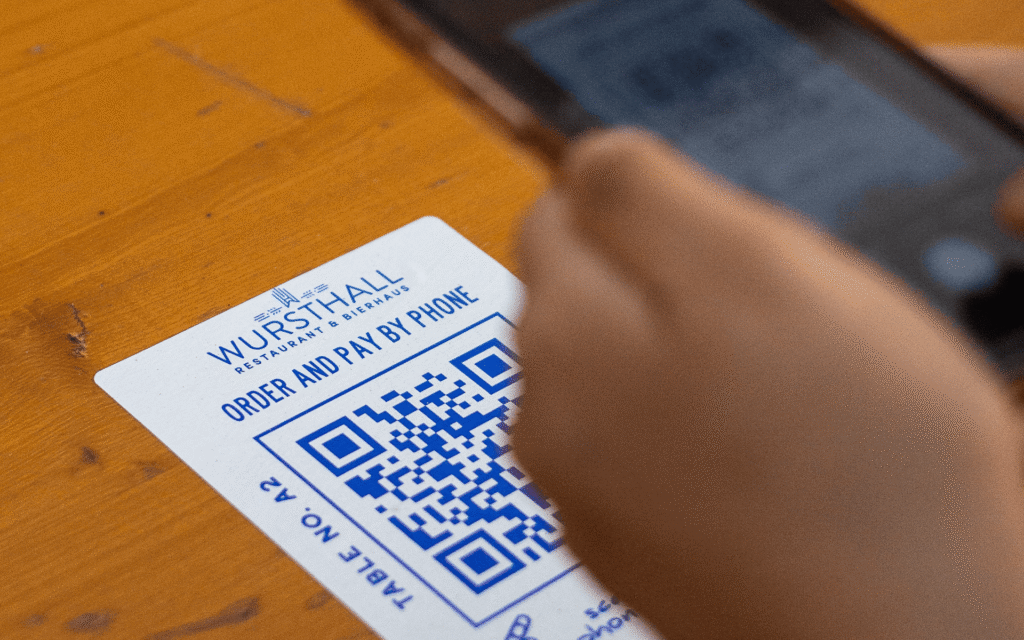Tappo QR code ordering screen for restaurant customers